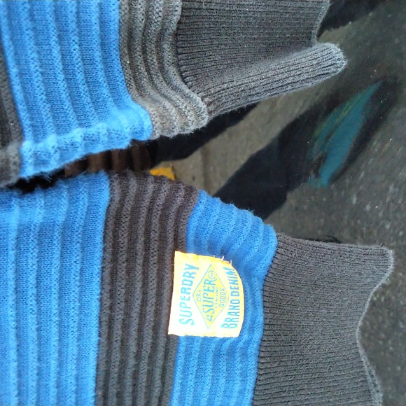 Superdry men's large crewneck knitted  sweater - Picture 3 of 5